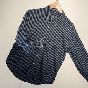 Vintage Versace Striped Men’s Dress Shirt Size XL